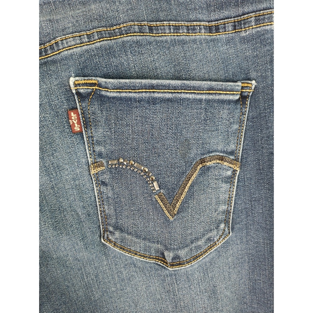 Levi's 512 Perfectly Slimming Bootcut Jeans Women's 18 Dark Wash Stretch Denim - Picture 5 of 16